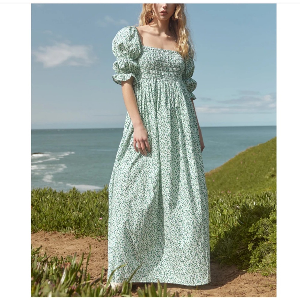 EDDY Floral Green Maxi Dress